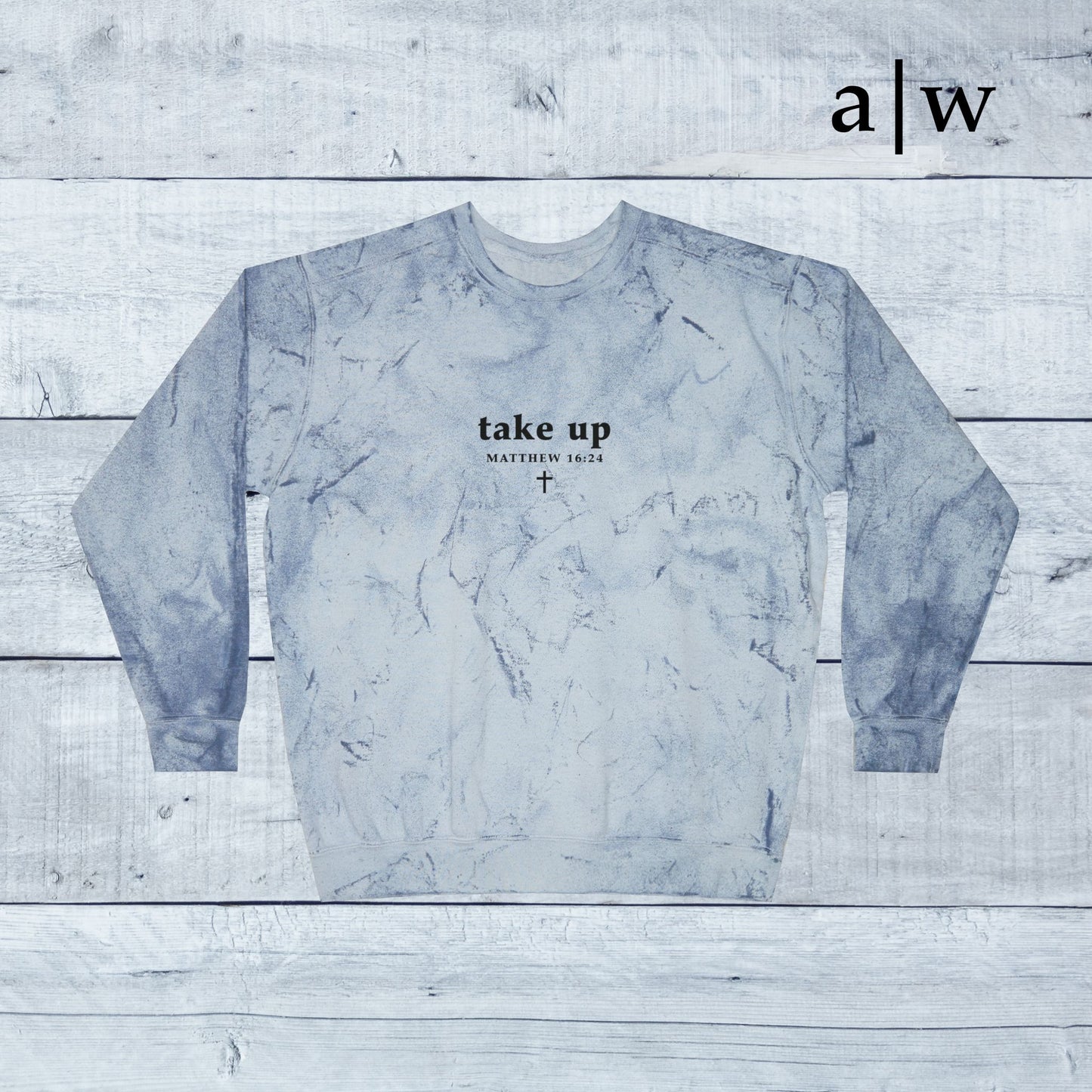take up (cross back) | color blast crewneck