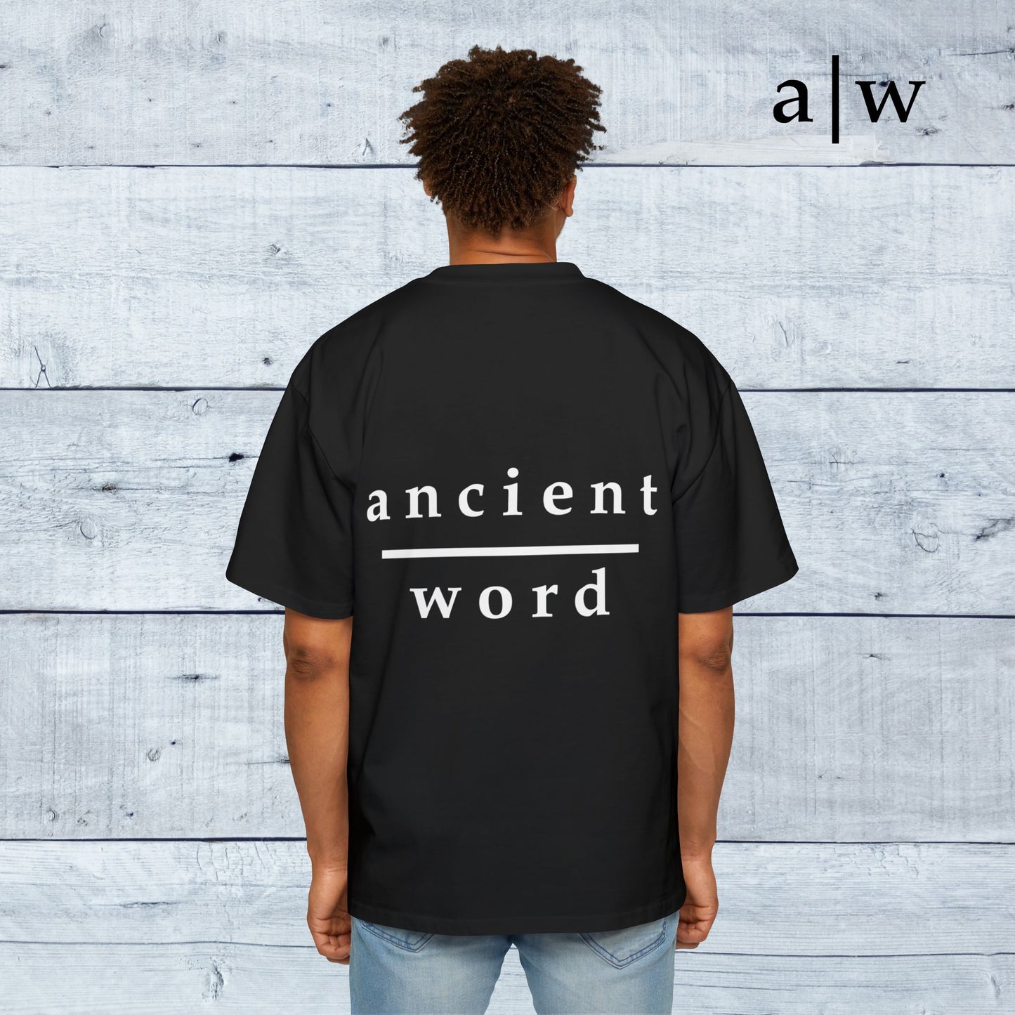 make disciples | oversized heavy tee - black/silver