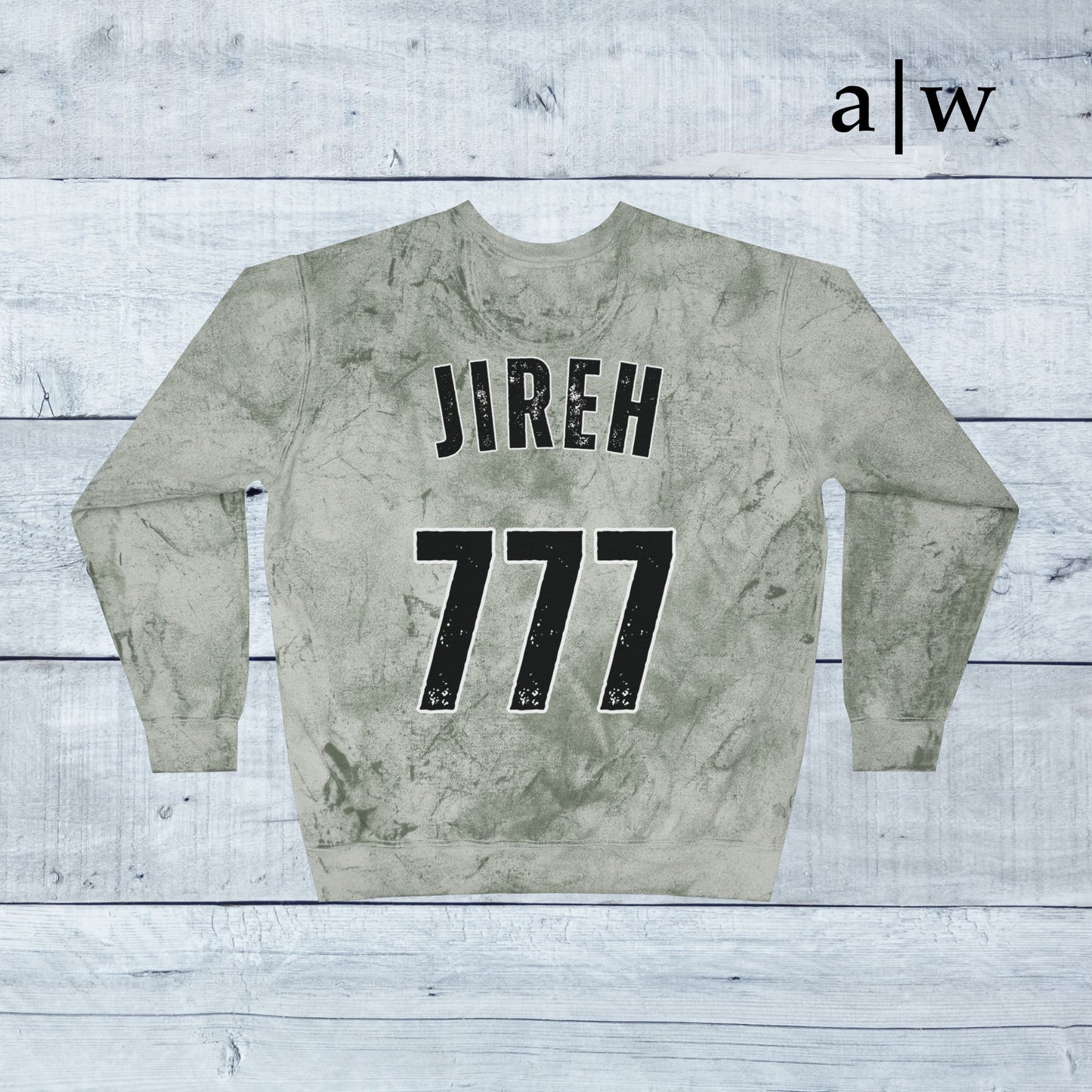 jireh jersey | color blast crewneck
