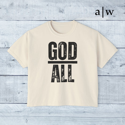God over all | women's boxy tee