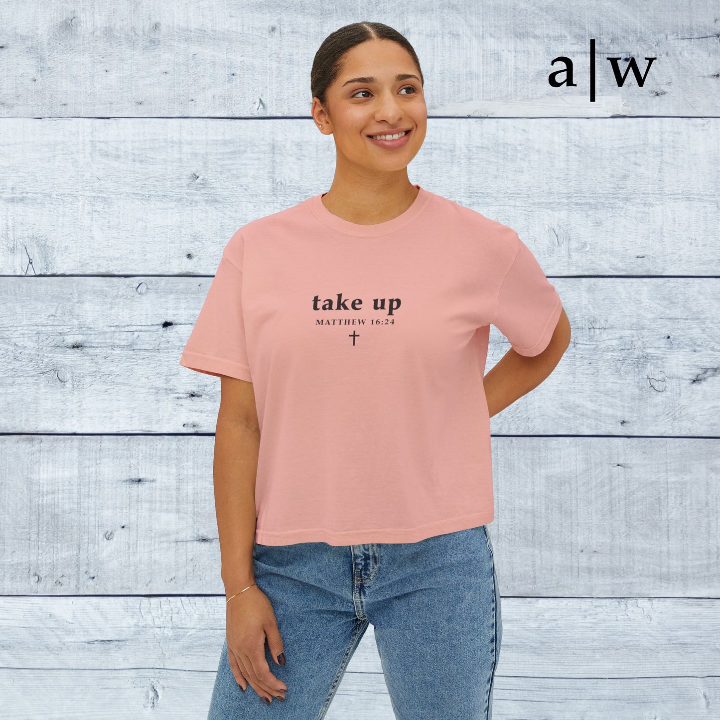 take up (cross back) | women's boxy tee