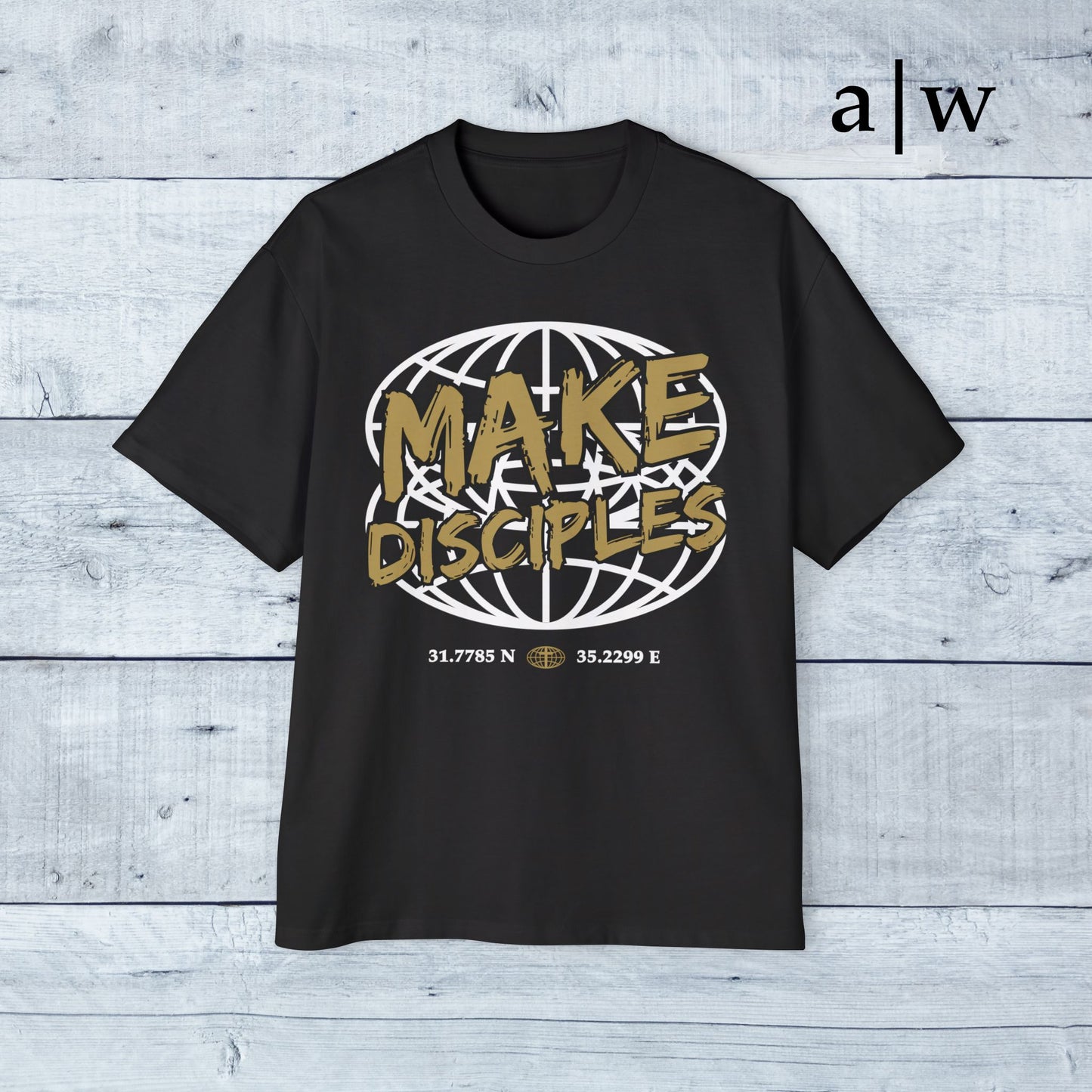 make disciples | oversized heavy tee - black/gold