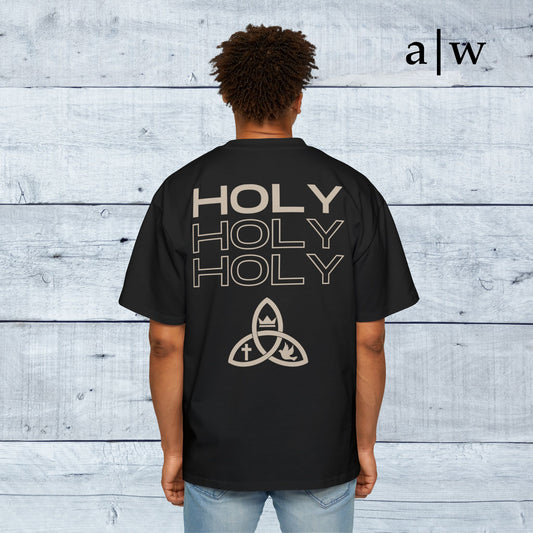 holy trinity | oversized heavy tee - black/off-white