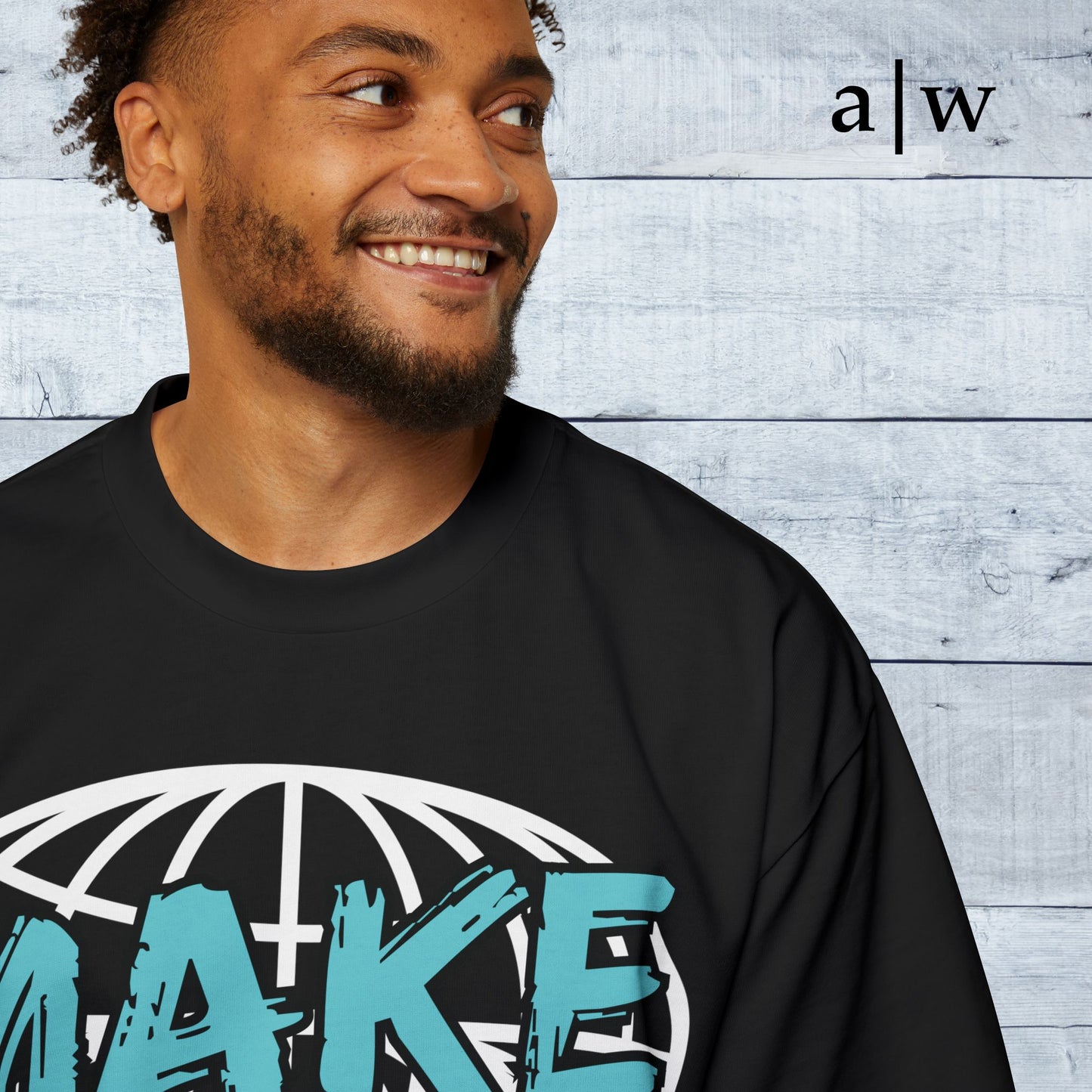 make disciples | oversized heavy tee - black/blue