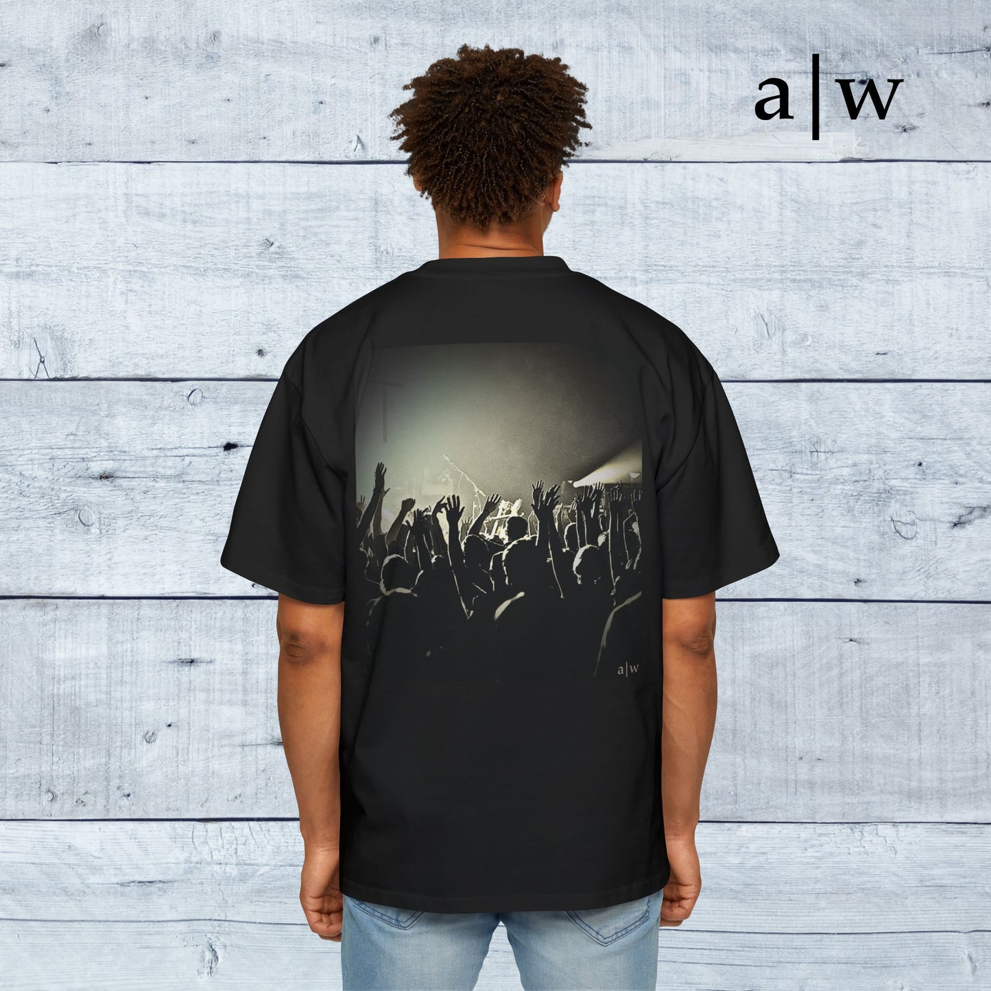 worship | oversized heavy tee - black/off-white