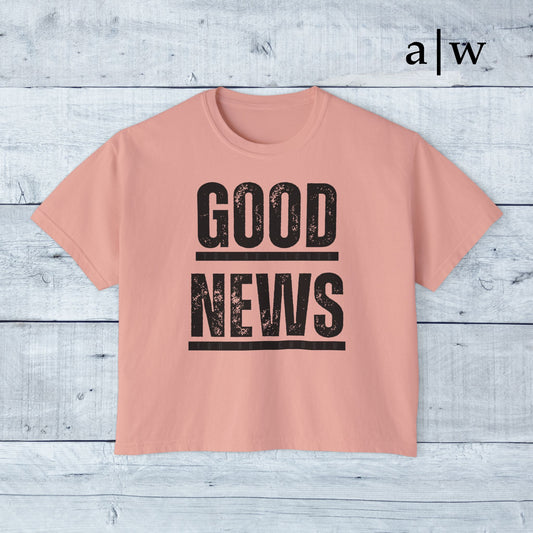 good news | women's boxy tee