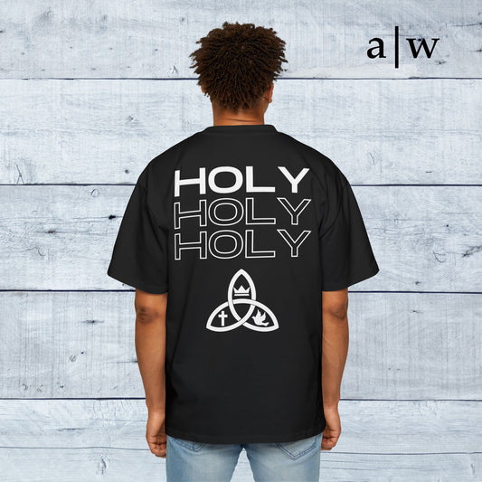 holy trinity | oversized heavy tee - black/white