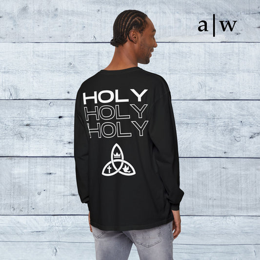 holy trinity | long sleeve tee - black/white