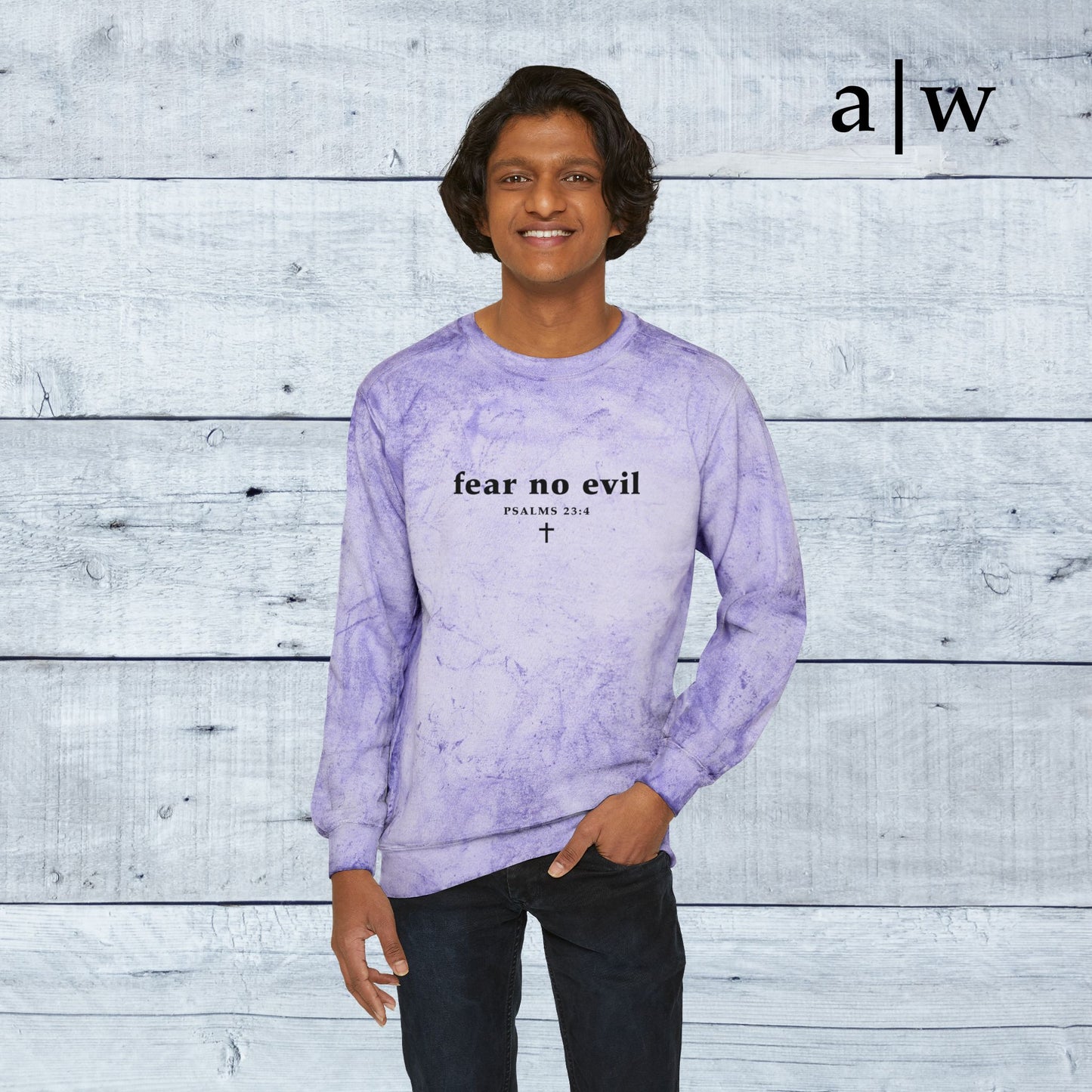 fear no evil | color blast crewneck