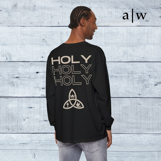 holy trinity | long sleeve tee - black/off-white