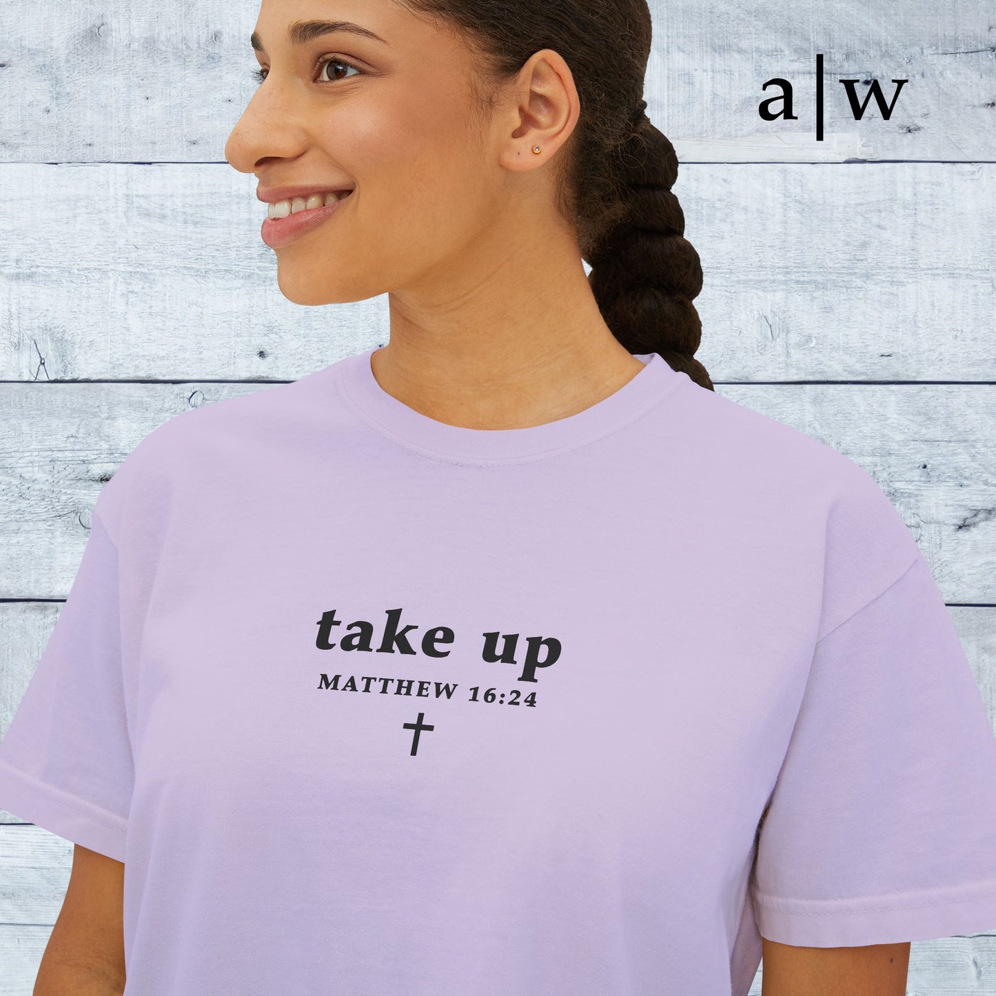 take up (cross back) | women's boxy tee