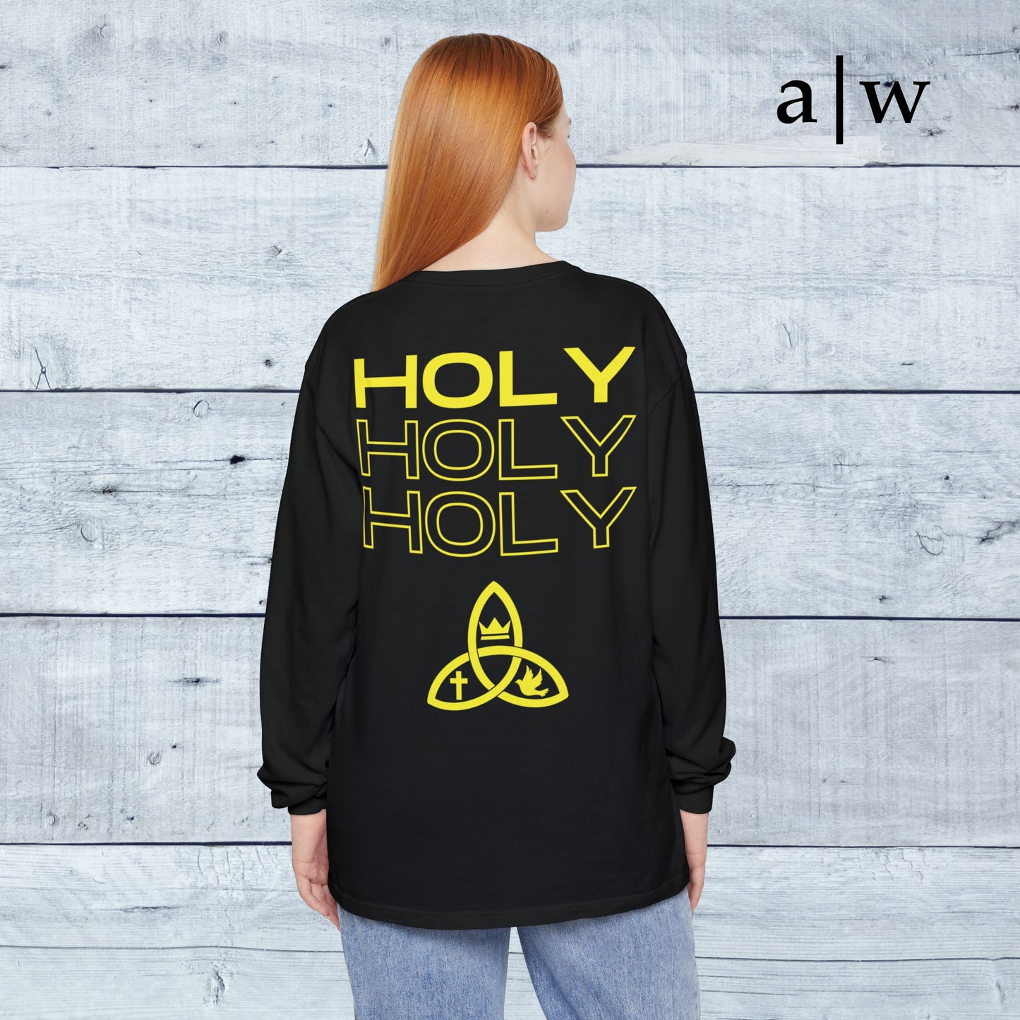 holy trinity | long sleeve tee - black/yellow