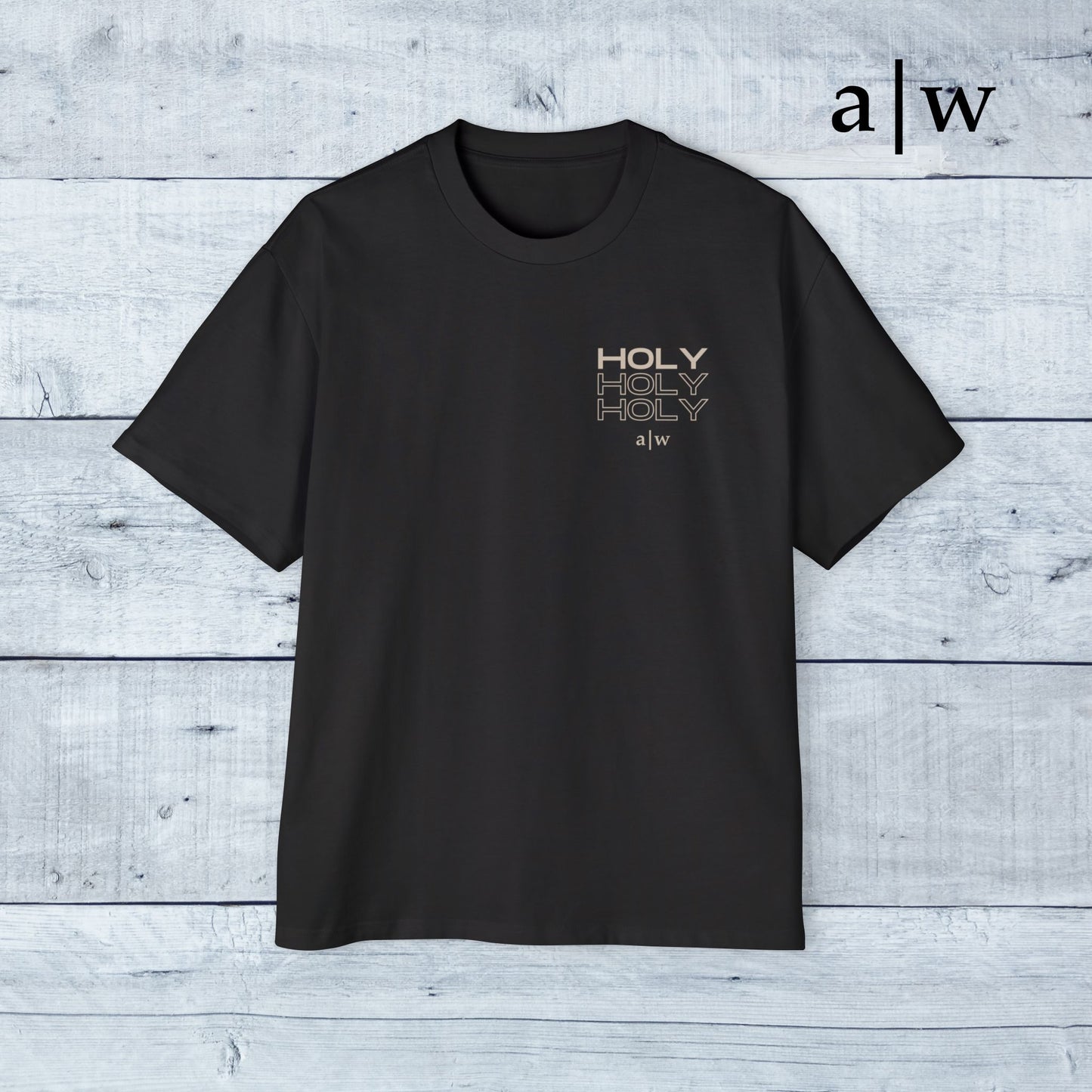 holy trinity | oversized heavy tee - black/off-white