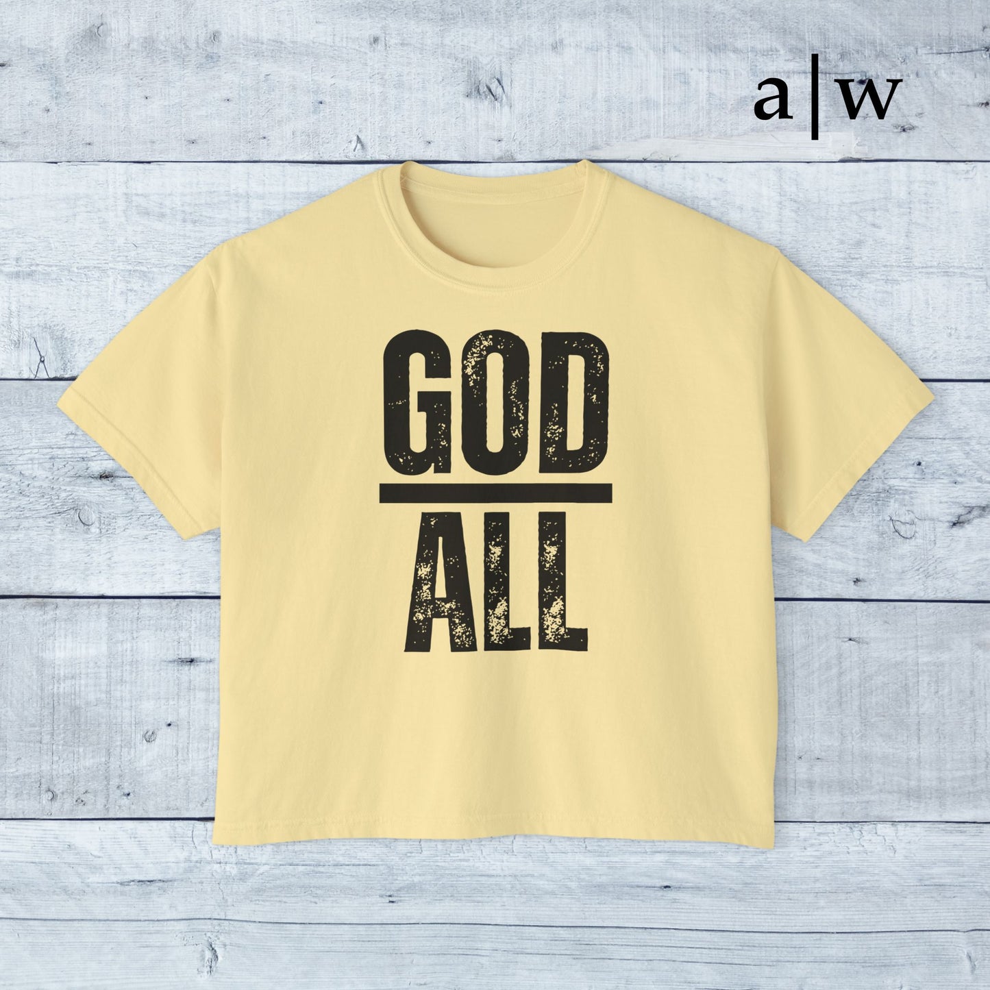 God over all | women's boxy tee