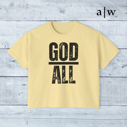 God over all | women's boxy tee