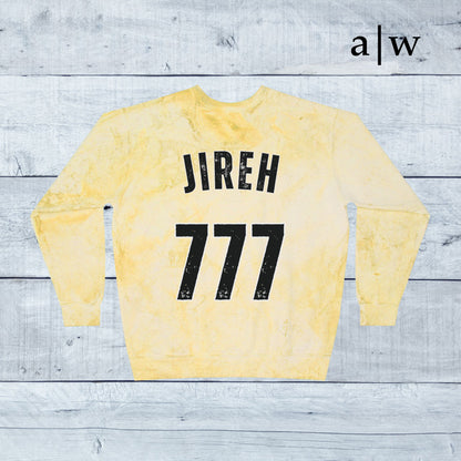 jireh jersey | color blast crewneck