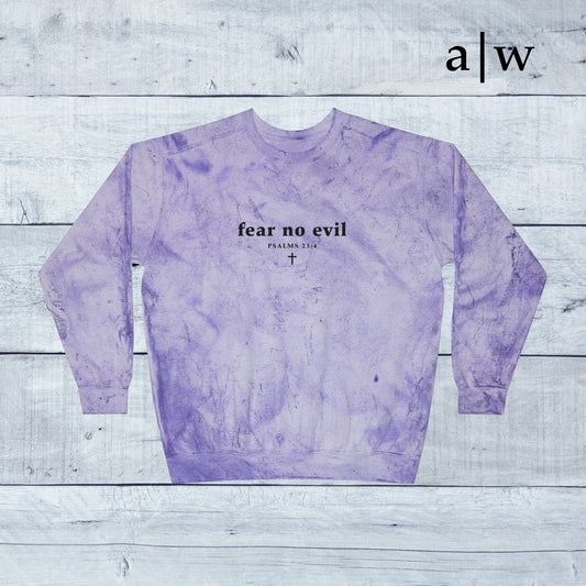 fear no evil | color blast crewneck