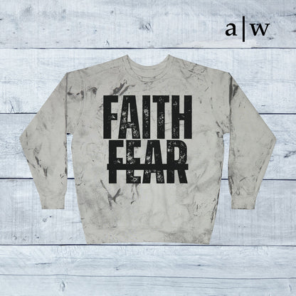 faith over fear | color blast crewneck