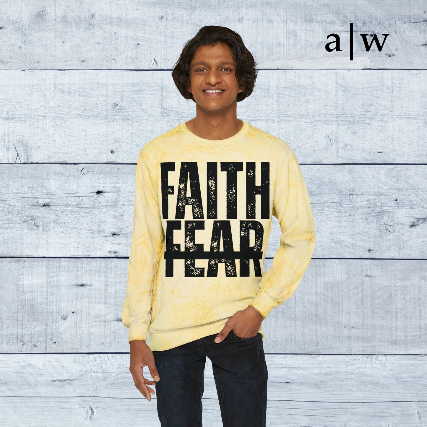 faith over fear | color blast crewneck
