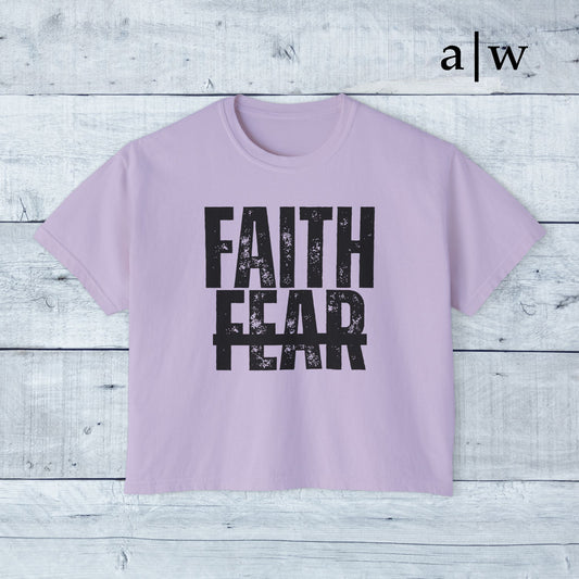 faith over fear | women's boxy tee