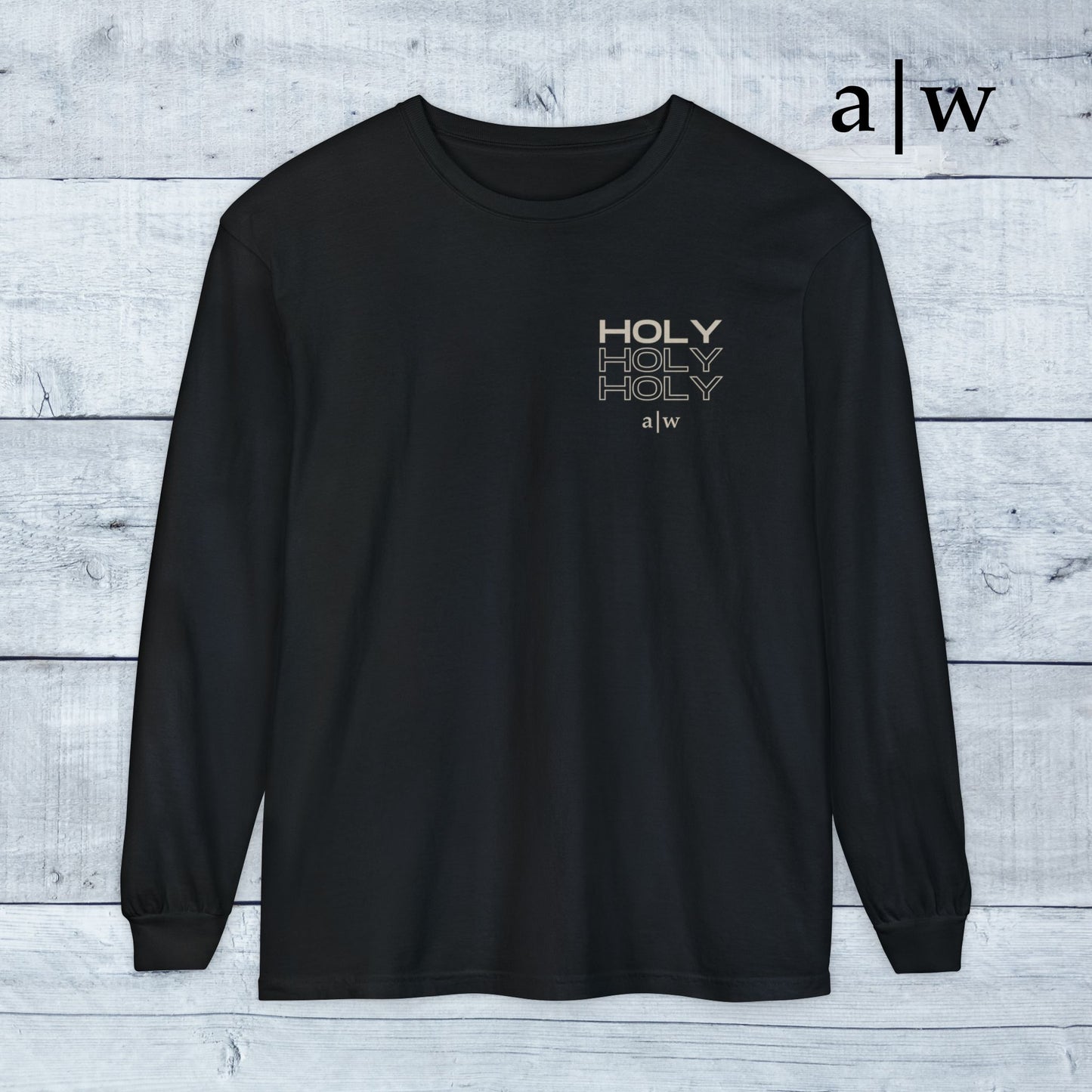 holy trinity | long sleeve tee - black/off-white