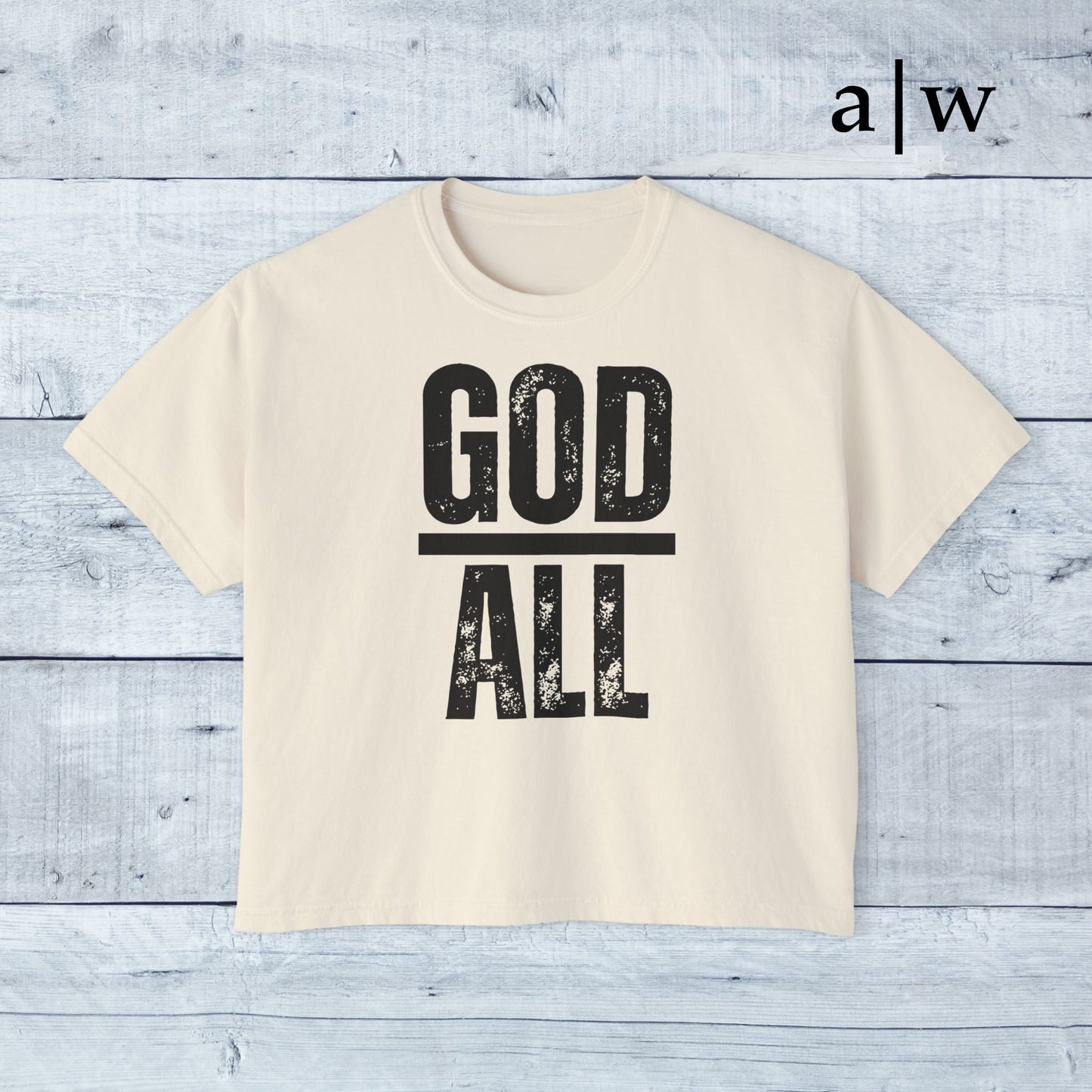 God over all | women's boxy tee