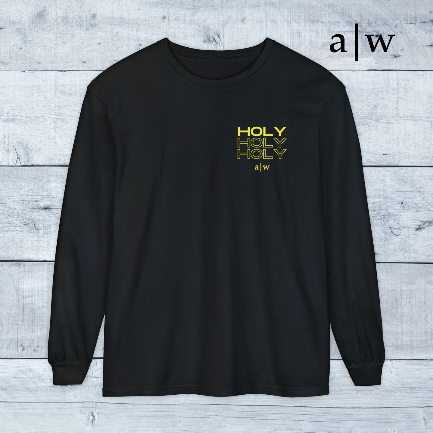 holy trinity | long sleeve tee - black/yellow