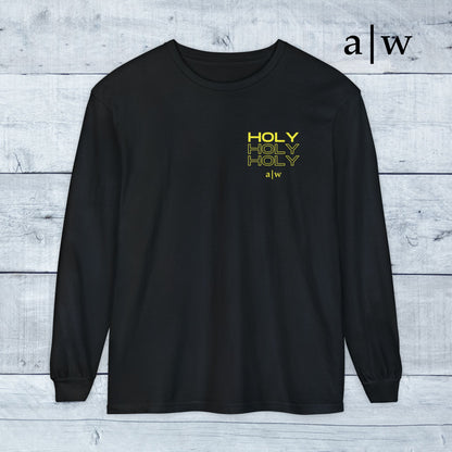 holy trinity | long sleeve tee - black/yellow