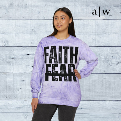 faith over fear | color blast crewneck