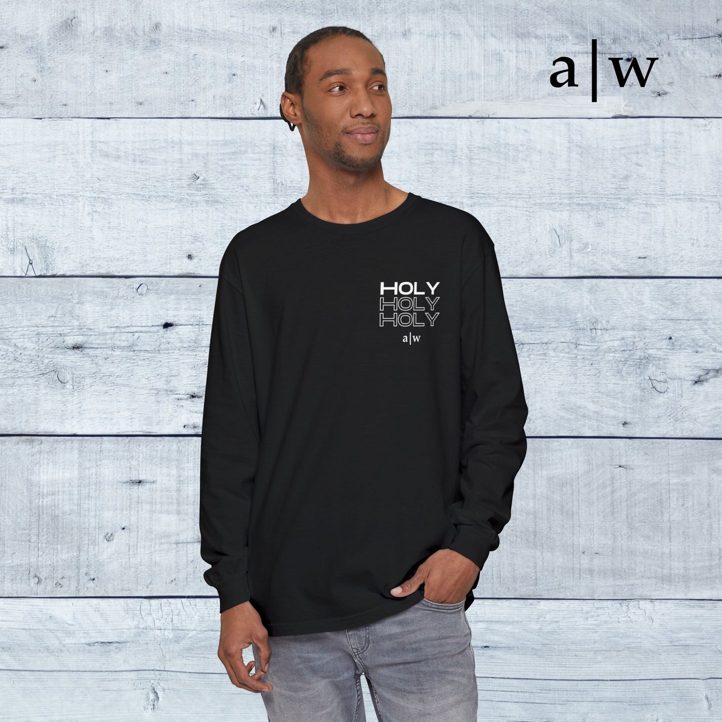 holy trinity | long sleeve tee - black/white