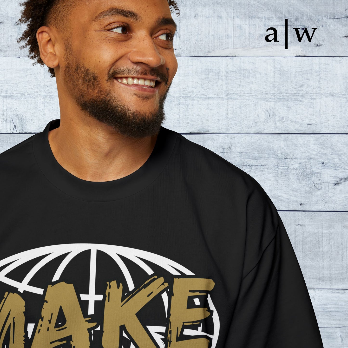 make disciples | oversized heavy tee - black/gold