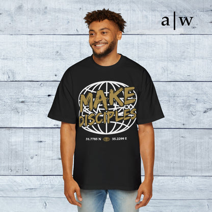 make disciples | oversized heavy tee - black/gold