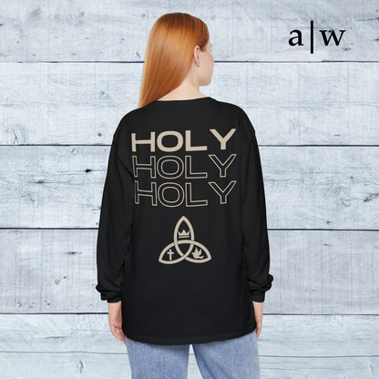 holy trinity | long sleeve tee - black/off-white
