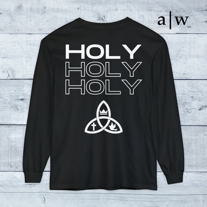 holy trinity | long sleeve tee - black/white
