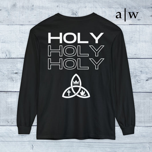 holy trinity | long sleeve tee - black/white