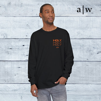 holy trinity | long sleeve tee - black/orange