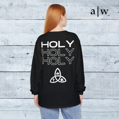 holy trinity | long sleeve tee - black/white