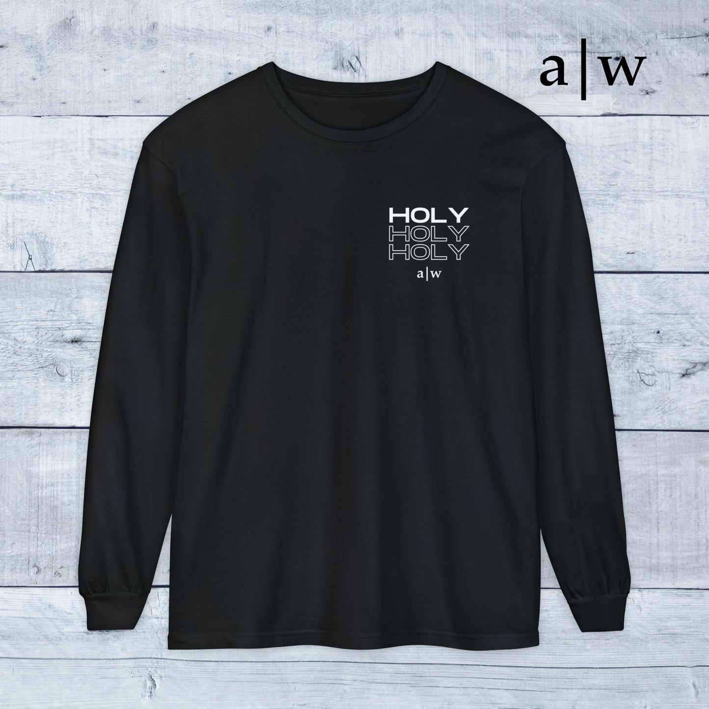 holy trinity | long sleeve tee - black/white