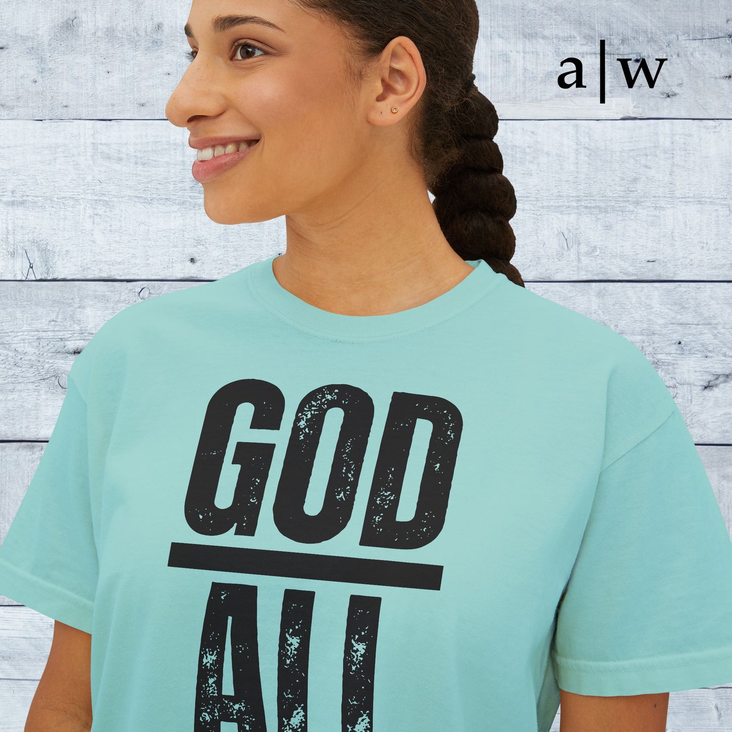 God over all | women's boxy tee