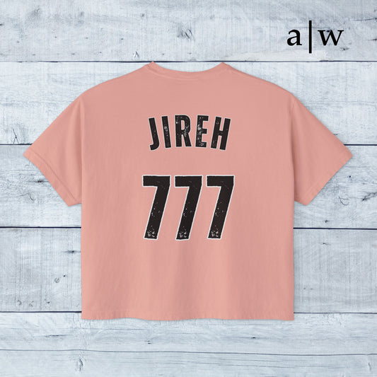 jireh jersey | women's boxy tee