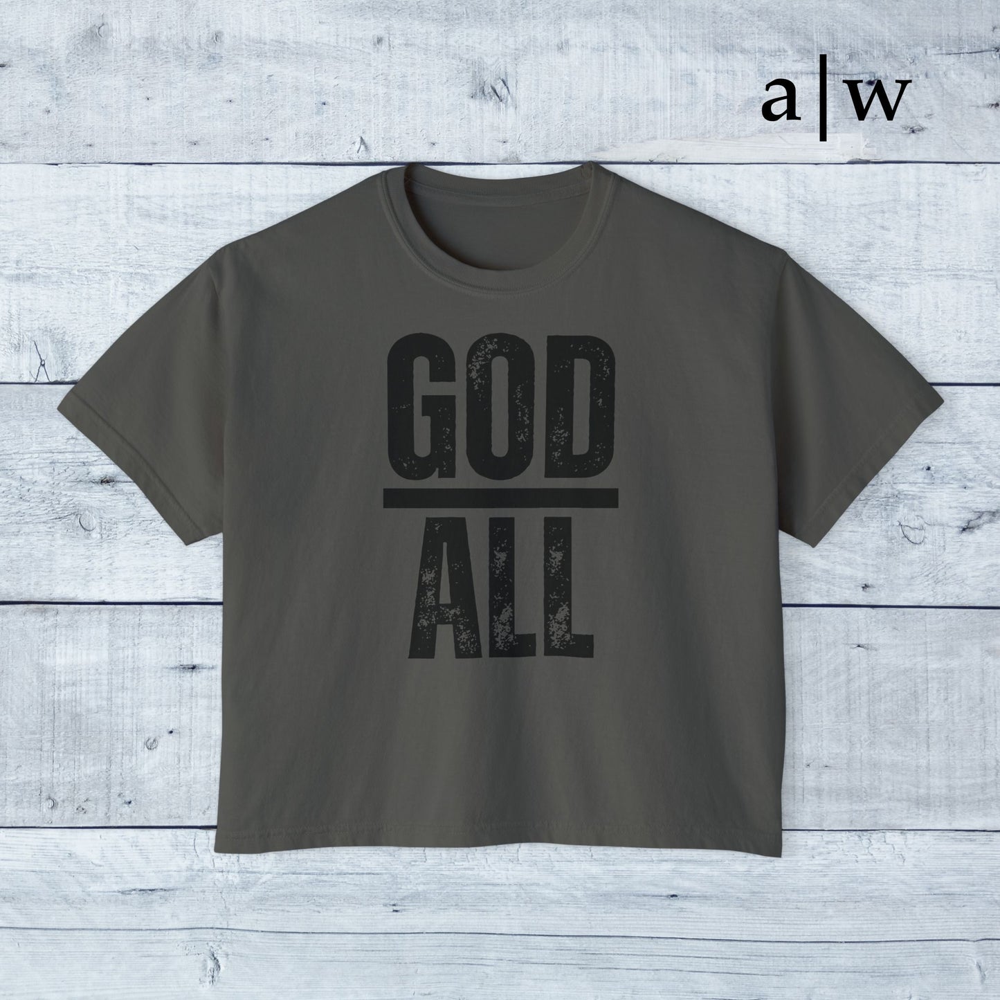 God over all | women's boxy tee