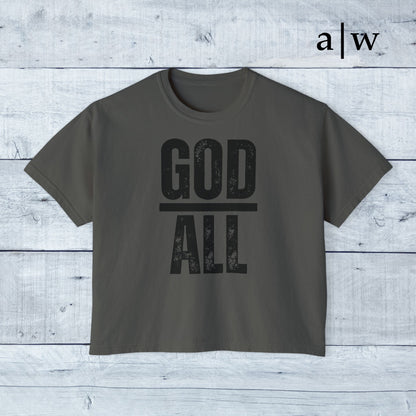 God over all | women's boxy tee