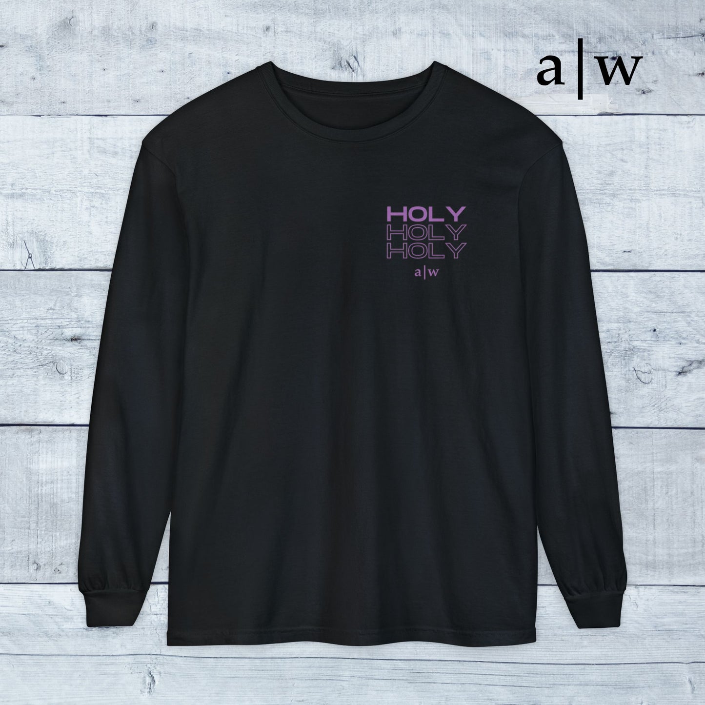 holy trinity | long sleeve tee - black/purple