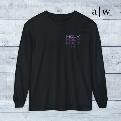 holy trinity | long sleeve tee - black/purple