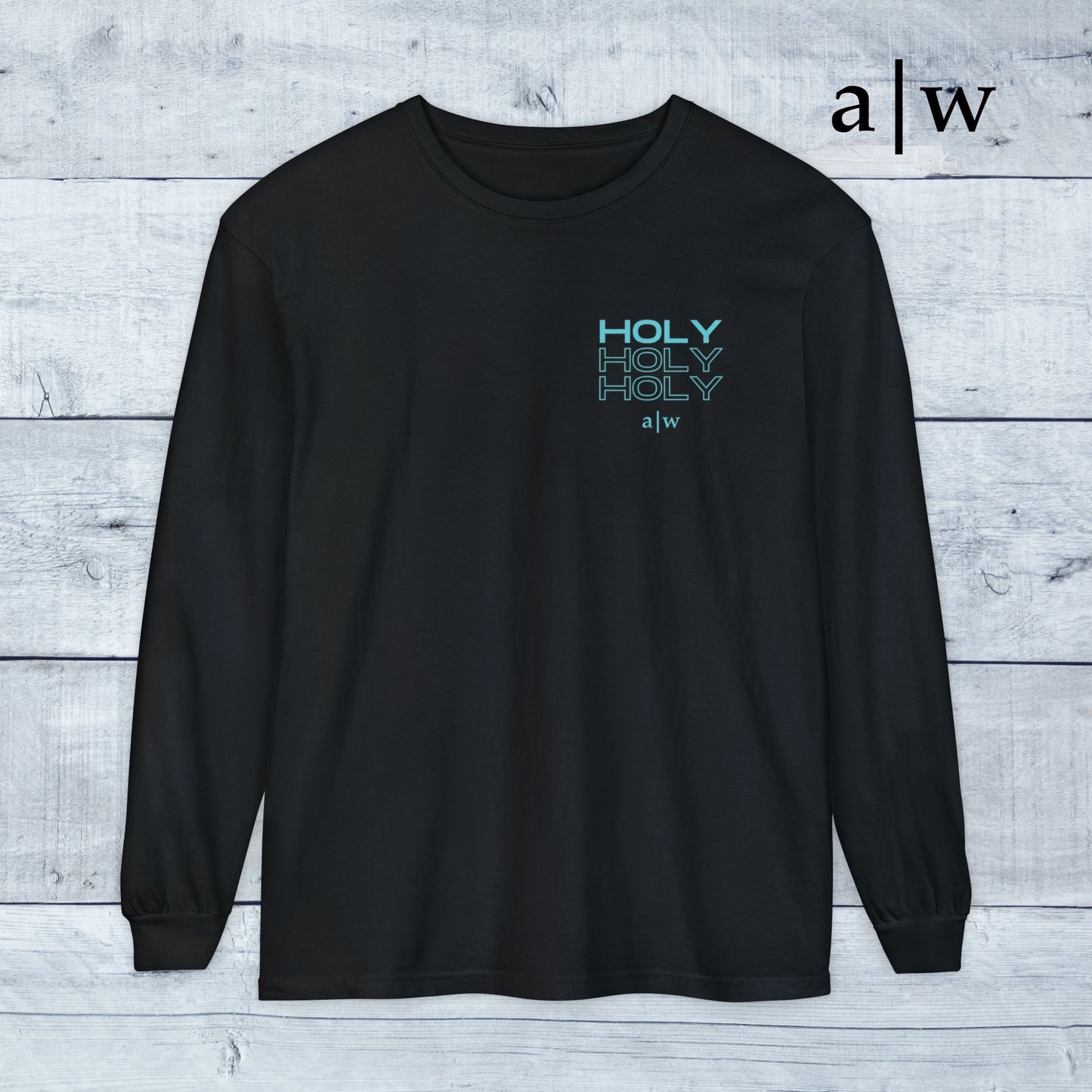 holy trinity | long sleeve tee - black/blue
