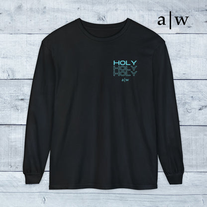 holy trinity | long sleeve tee - black/blue