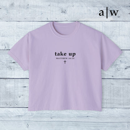 take up (cross back) | women's boxy tee
