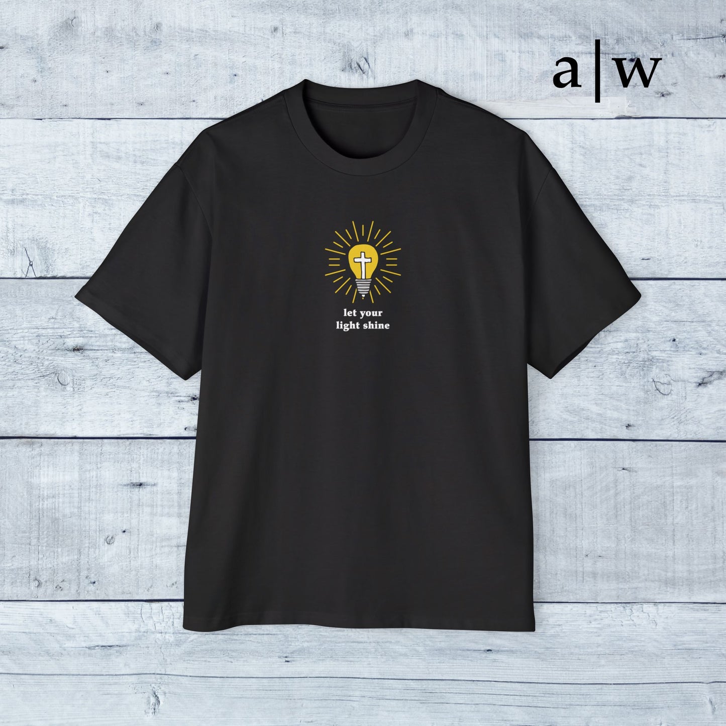 let your light shine | oversized heavy tee