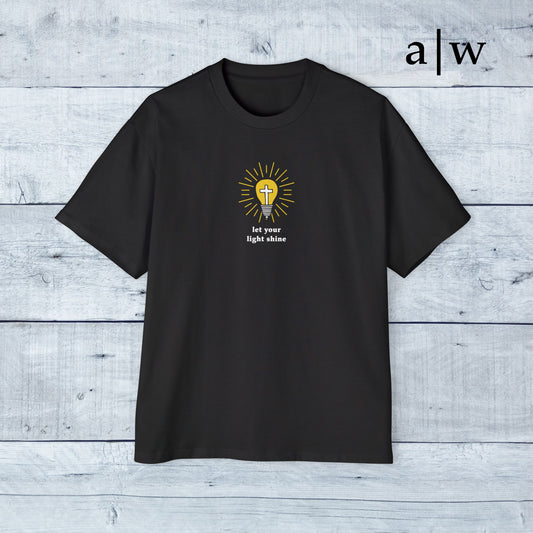 let your light shine | oversized heavy tee
