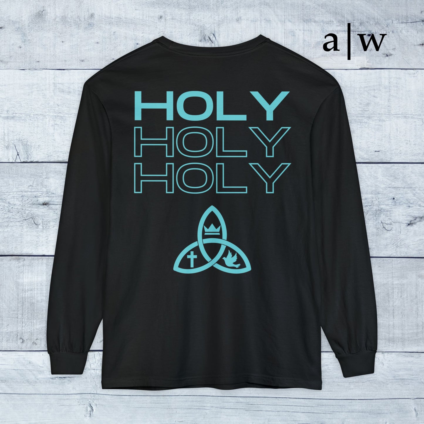 holy trinity | long sleeve tee - black/blue